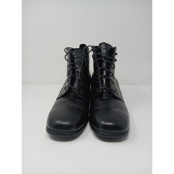Munro Women Boots Size 11 Black Leather Ankle Booties Side Zip Comfort Shoes Y2k - Picture 3 of 13